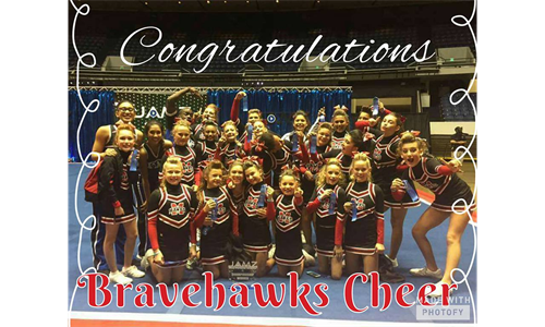 Bravehawks Cheer  Congratulations on 4th place at Nationals